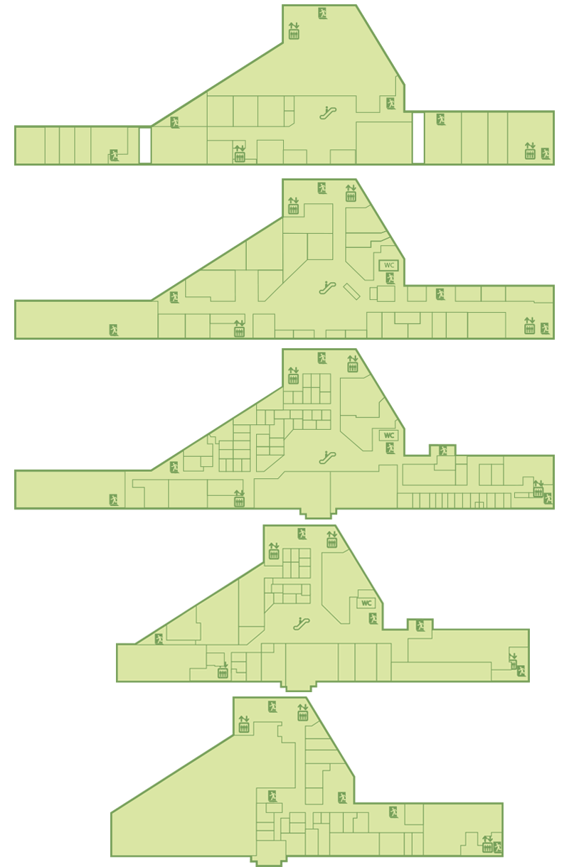 План этажей ТРЦ